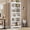 White, variant on Secure & Versatile File Storage – Rustic Wooden Bookcase with Adjustable Shelf, for Home Office or Living Room