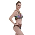thumbnail image 4 of Daiia Vintage Floral printed 2 piece Swimsuit Bikinis for Women High Waisted Racerback Bathing Suits Summer Tummy Control Scoop Neck Swimwear-XX-Large, 4 of 8