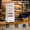 thumbnail image 3 of Commercial Refrigerator Display Case, 4-Sided Double-Layer Tempered Glass, Anti-Fog Ventilation Cooling, 3 of 7