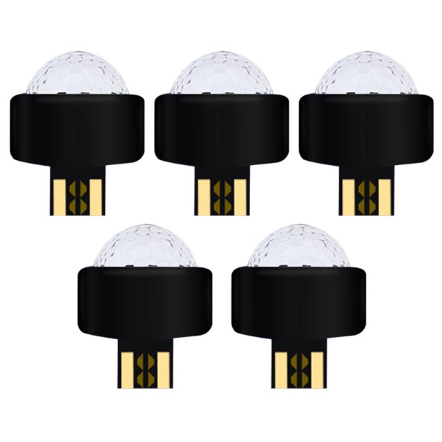 Luz de escenario Irfora 5PCS Mini Disco RGB LEDs Light Magics Ball Lamp Stage Light USB Operado Constant Bright Mode Portable para Home Party Pub Función de boda Irfora Luz de escenario