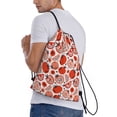 thumbnail image 3 of Kdxio Hand Drawn Tomatoes Print Drawstring Backpack Bag,Waterproof Draw String Back Sack, Gym Drawstring Bags Swim Bag For Unisex, 3 of 9