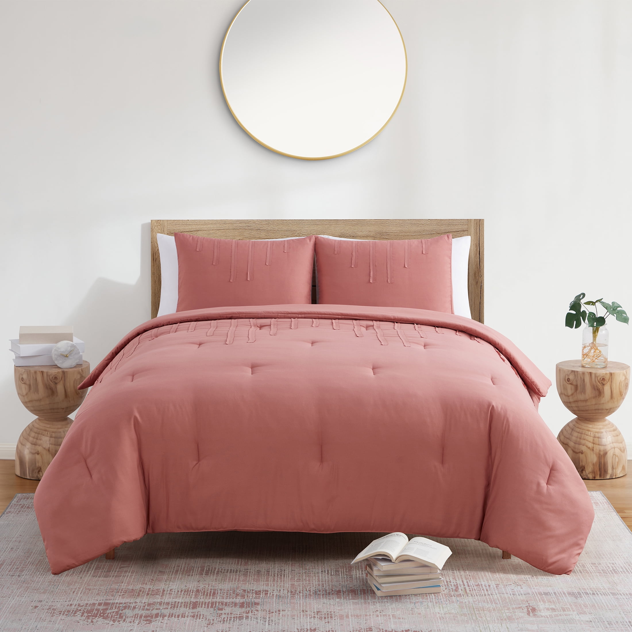 Jade + Oake Ridney 2-Piece Red Striped Comforter Set, Twin/Twin XL