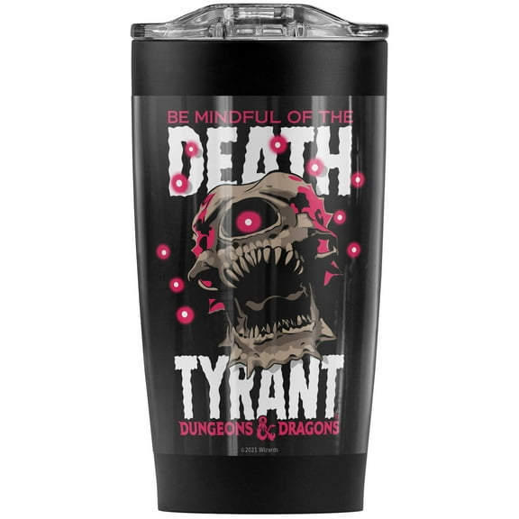 Dungeons And Dragons/Death Tyrant Stainless Steel Tumbler 20 oz Coffee Travel Mug/Cup, Vacuum Insulated & Double Wall with Leakproof Sliding Lid | Great for Hot Drinks and Cold Beverages