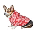 thumbnail image 7 of Xecao Red Hibiscus Flower Pattern Sweatshirts Winter Pet Dog Hoodie Puppy Coat Dog Sweaters Dog Clothes with Hat Dog Clothes Costume Outfit,Small Pets Wear-Small, 7 of 7