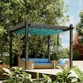 thumbnail image 3 of WildBreak Outdoor Pergola 10 x10 Feet, Reinforced Frame, with Adjustable Canopy, Gray & Teal, 3 of 7