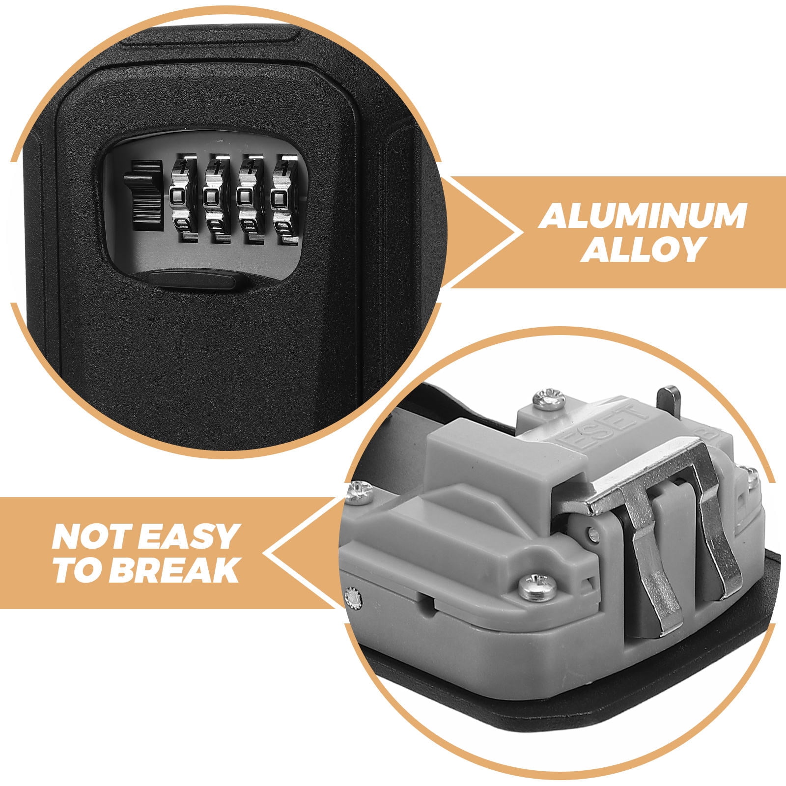 LOLIPPYY Combination Lock Box for Keys with Weatherproof Aluminum Alloy for Outdoor and Indoor Security Storage