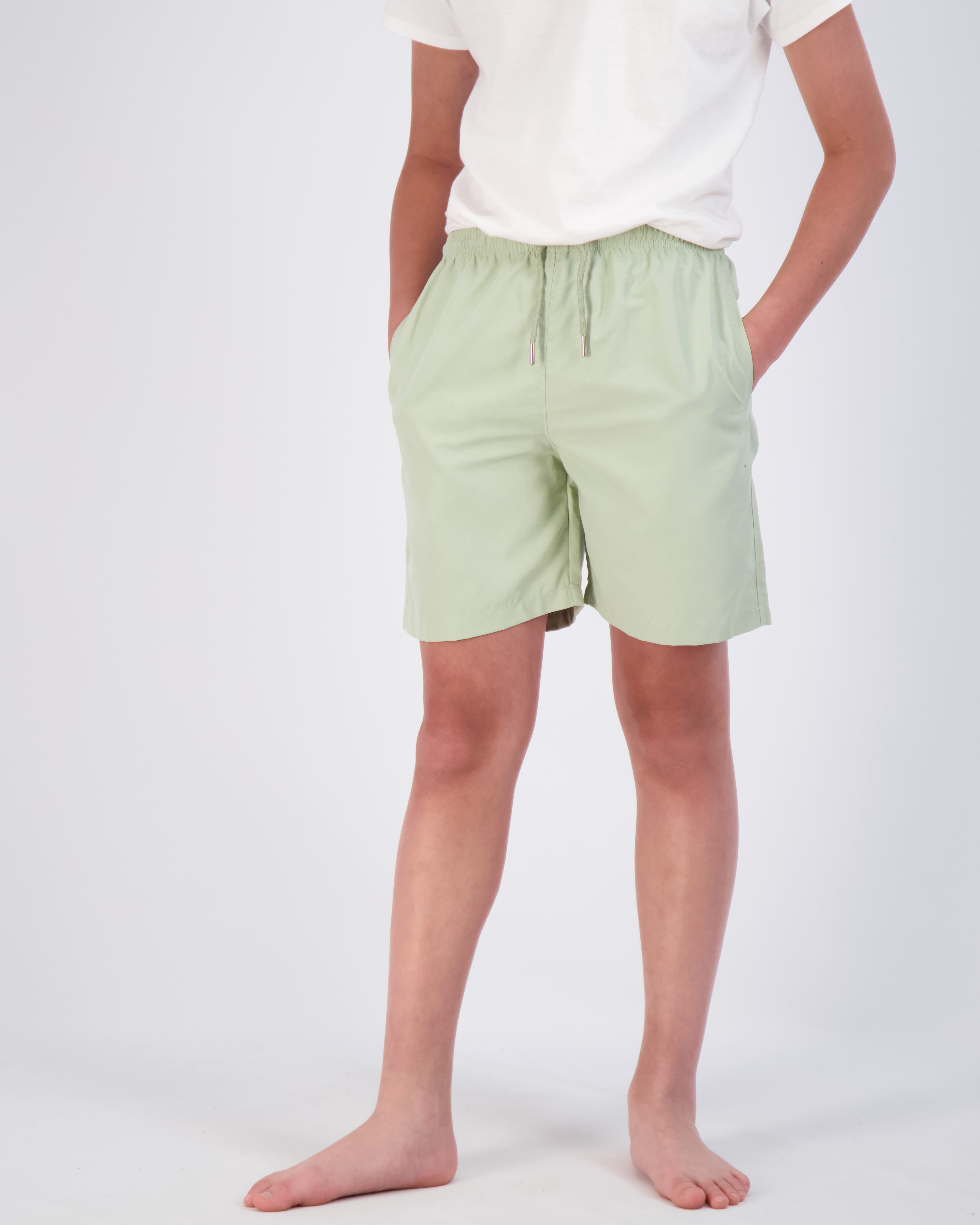 Real Essentials 3-Pack: Boy's Swim Board Shorts Trunks with Drawstring Beach UPF Swimwear Surf Swimming Short for Boys