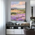 thumbnail image 2 of CozyNet Panoramic View Of Lavender Fields Under Soft Evening Light Wall Art Prints With Frame Canvas Perfect for Living Room & Bedroom, Ready to Hang, Wall Decor 16"x20"in, 2 of 4