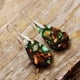 thumbnail image 4 of Pendientes colgantes en forma de gota de piedra de emperador de colores, pendientes multicolores de temperamento femenino, 4 of 5