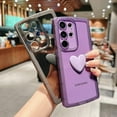 thumbnail image 2 of Compatible with Samsung Galaxy S22 Ultra Phone Case Women Cute 3D Love Heart Case Camera Lens Protection Soft Silicone Shockproof Clear Case for Galaxy S22 Ultra 5g 6.8 inch (Black), 2 of 9