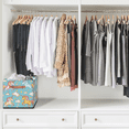 thumbnail image 6 of CURLYOOT 13 x 13 Inch Cube Storage Bin, Unicorn Cloud Fabric Storage Cube Baskets, Closet Shelves Foldable Bins with Leather Handles for Home Organizer, 6 of 7
