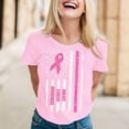 thumbnail image 2 of XDZJLR Cancer Awareness Women Shirts Pink Ribbon Graphic Short Sleeve Relaxed Fit T Shirt Tops T-Shirts L, 2 of 4