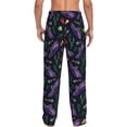 thumbnail image 3 of Picia Colorful Vintage Cactuses Mens Soft Woven Cotton Elastic Waistband Sleep Pajama Pant Lounge Sleep Pant With Pockets And Drawstring-XX-Large, 3 of 9