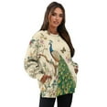 thumbnail image 3 of Yuyamidu Women's Fashion Hoodie Sweatshirts Oversized Womens Novelty Sweatshirts with Pockets Peacock Flower Butterfly Crewneck Pullover Casual Tops Long Sleeve Shirts Spring Fall Winter Clothes, 3 of 7
