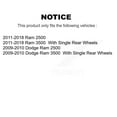 thumbnail image 2 of Transit Auto Rear Disc Brake Caliper Rotors and Semi-Metallic Pads Kit for Car Ram 3500 2500 Dodge KC8-100447S, 2 of 11