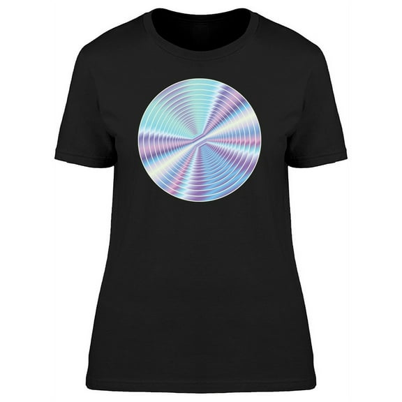 Holographic Gradient Round Art T-Shirt Women -Image by Shutterstock, Female Large