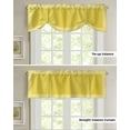 thumbnail image 4 of Tie Up Valance Curtain for Kitchen, Watercolor Yellow Vintage Linen Rod Pocket Short Curtains Adjustable Tie-Up Shade Valances, Farmhouse Key Design Window Treatment for Bathroom Living Room Bedroom, 4 of 7