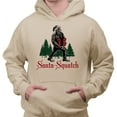 thumbnail image 2 of Santa-Squatch Hoodie Sweatshirt Unisex Large Sand, 2 of 5