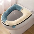 thumbnail image 1 of 1 funda para asiento de inodoro (blanco y verde), cojines de asiento de inodoro de dibujos animados con asa, alfombrilla de asiento de inodoro lavable suave con cremallera para inodoro ovalado de invi, 1 of 4