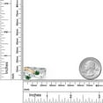 thumbnail image 6 of Gem Stone King 925 Silver and 10K Yellow Gold Green Nano Emerald and White Moissanite and Lab Grown Diamond Engagement Ring for Women | 1.12 Cttw | Heart Shape Gemstone May Birthstone | Size 8, 6 of 6