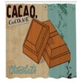 thumbnail image 3 of Ambesonne Chocolate Shower Curtain, Vintage Chocolate Bar, 69"Wx75"L, Cadet Blue Cinnamon, 3 of 3