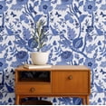thumbnail image 2 of S4Sassy Peel & Stick Vinyl Wallpaper, Bird Garden Wallpaper Contact Paper Waterproof - Blue 25"x120", Textured Removable Wall Covering for Home Decor in Living Areas, Renter Spaces, Cabinets, 2 of 9