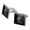 Silver, variant on Carved One Shot Kill USA Flag Skull Tactical Square Cufflink Set - Silver or Gold