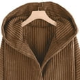 thumbnail image 5 of Jacket Women Women's Autumn Winter Solid Fashionable Casual Corduroy Hooded Jackets Coat Women's Coats Brown L, 5 of 5