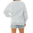 thumbnail image 2 of Women's Gameday Couture Gray Texas Longhorns Baseball Premium Fleece Drop Pullover Sweatshirt, 2 of 2