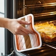 thumbnail image 3 of Burnt Orange Farmhouse Pot Holders for Kitchen Heatproof Potholder, 4 Pack Orange Brown Striped Hot Pads Multipurpose Oven Pads Cloth Potholders Trivet for Cooking and Baking, 3 of 8