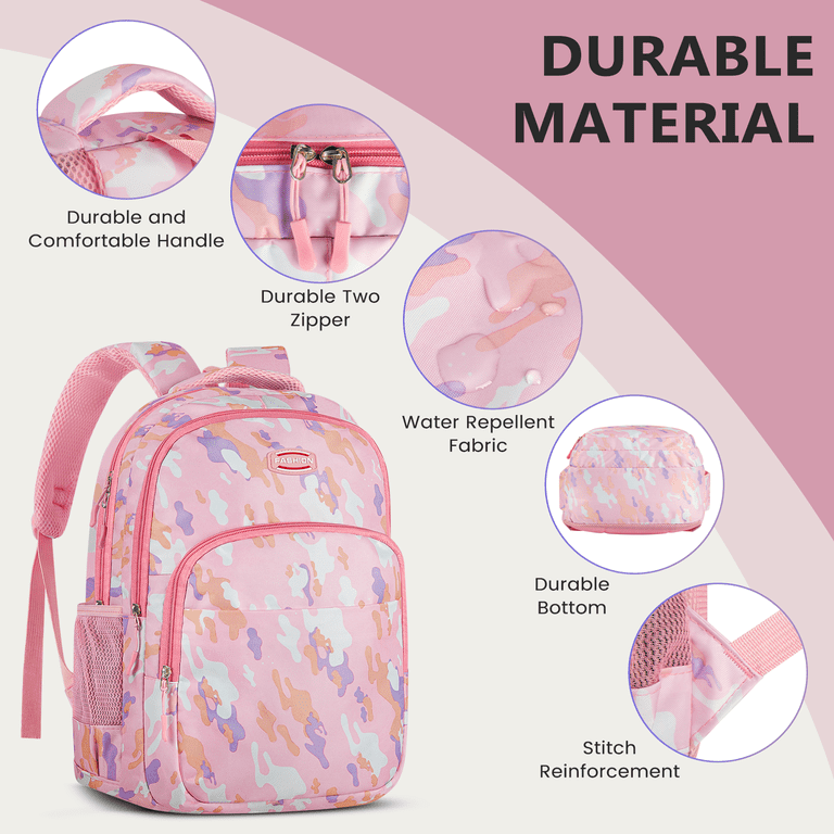 Cshidworld 17" Waterproof College Backpack, Pink photo 7