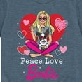 thumbnail image 3 of Barbie - Peace Love Barbie - Toddler And Youth Short Sleeve Graphic T-Shirt, 3 of 5