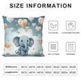 thumbnail image 5 of GOSMITH  Cute Cartoon Animals Giraffe Elephant Monkey Lion Throw Pillow Case Cover Inspirational Saying Decorations for Home Kids Room Nursery Playroom,Gifts for Kids Toddlers Teens, 5 of 5