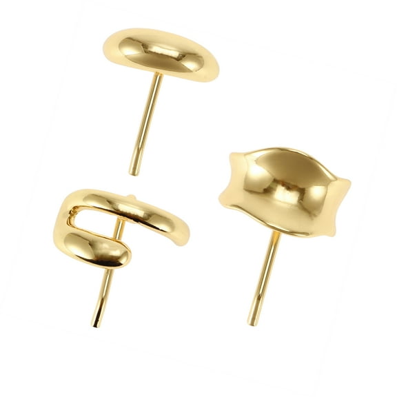 Vocoste 3 Pcs Ponytail Buckle Hair Clip Strong Hold Hair Jaw Clips Decoration for Women Gold Tone