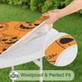 thumbnail image 5 of Jack O Lantern Fiesta Elastic Round Tablecloth - 44 Inch Halloween Stretch Cover for Dining Party Table, 5 of 6
