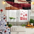 thumbnail image 5 of Red Burnt Orange Curtain Valances for Windows, Kitchen Valance Window Treatments Panel 2 Pack, Geometric Boho Modern Abstract Rod Pocket Short Curtains for Bathroom Bedroom 42 x 12 Inch, 5 of 8