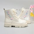 thumbnail image 7 of VNKIDY Girls Kids Ankle Boots Pastel Heart Decor Lace Up Back Zip Closure Thick Sole Shoes For Casual Daily Wear Soft Footwear, 7 of 7