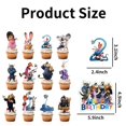 thumbnail image 2 of Cake Toppers Ginphan con bonitos animales, fiesta de cumpleaños, 13 unidades, 2 of 7