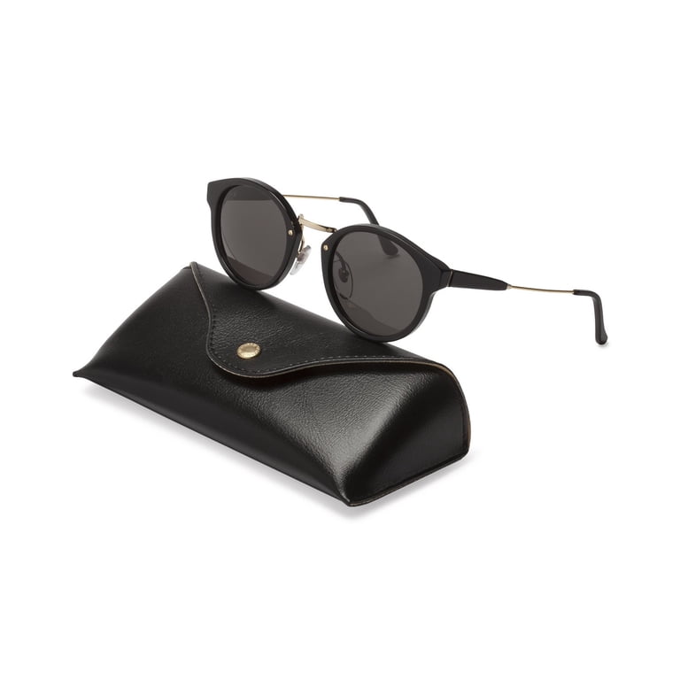 Retrosuperfuture Mens Panama Black & Gold Sunglasses - Hand Made