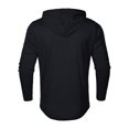 thumbnail image 4 of BXINGOHAI Mens Lightweight Hooded Sweatshirts Drawstring Button Hoodie Shirts Slim Fit Long Sleeve Pullover Sweatshirt Outdoor Athletic Workout Tops Black,S, 4 of 4