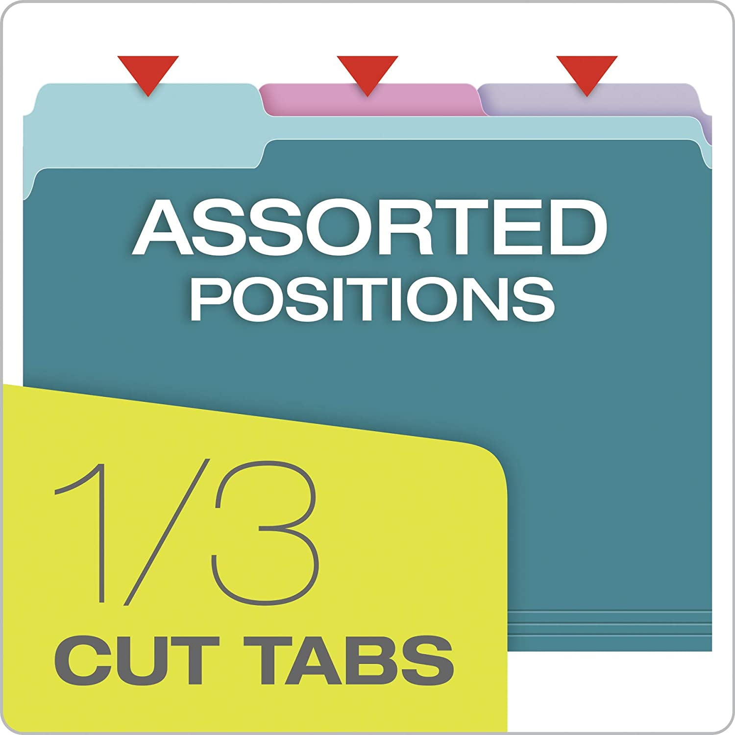 Pendaflex 1/3 Tab Cut Letter Recycled Top Tab File Folder