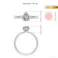 thumbnail image 5 of ANGARA Natural 1 ct Diamond Solitaire Engagement Ring in 14K White Gold for Women (Size-7.7x5.7mm| Color-K| Clarity-I3) | April Birthstone, Anniversary, Jewelry Gift for Women | Natural Diamond Ring, 5 of 9