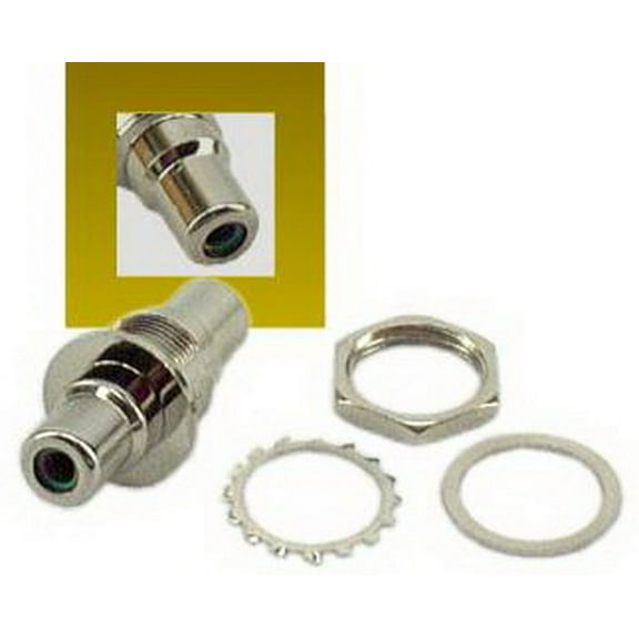 IEC PHONOF-F-MMT-GN "RCA Type Phono Female to Female Chassis Mount (1/2"" mount) Green"