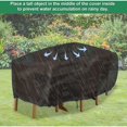 thumbnail image 5 of Funda para mesa de jardín, funda rectangular impermeable para muebles de jardín, anti-UV, funda de tela Oxford 420D para mesa, silla, muebles de jardín al aire libre (170 x 94 x 70 cm), 5 of 5
