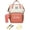 Coral/White, variant on PERSONALIZED Large Diaper Bag Knapsack Custom Monogram Backpack Coral/White