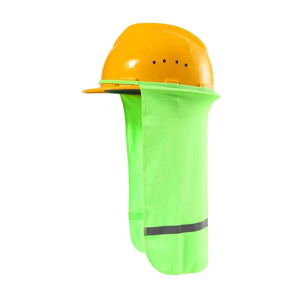 Sun Protective Helmet Sunshade Comfortable Neck Guard for Various Head Size with Reflective Stripes for Safety Hard Hat