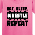 thumbnail image 4 of Inktastic Eat, Sleep, Wrestle, Repeat Youth T-Shirt, 4 of 5
