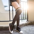 thumbnail image 2 of JeashCHAT Women Warm Thigh High Over the Knee Sparkle Rhinestone Socks, 2 of 8