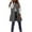 Grey, variant on ZHOUCHANKIDS Long Puffer Vest Women Quilted Down Jackets Sleeveless Puffy Vest Zip Up Winter Coats Fall Outerwear Khaki L
