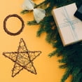 thumbnail image 2 of HEVIRGO Rattan Circle Durable Nice-looking Non-woven Fabric Christmas Star Shaped DIY Rattan Circle for Home, 2 of 10